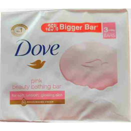Dove Pink Rosa Beauty Bathing Bar 125G (Combo Pack Of 3) 